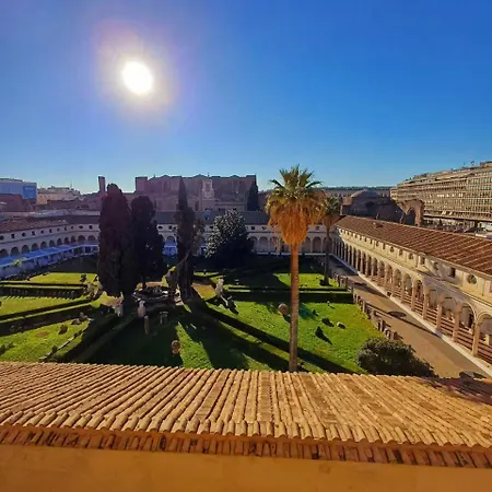 X2 Con Magnifica Vista Sul Chiostro Di Michelangelo E Le Terme Di Diocleziano Gasthof Rom